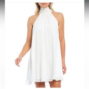 Bridal white Badgley Mischka high neck white dress never  worn size 8